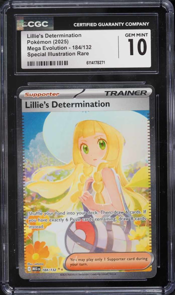 2025 Pokemon Mega Evolution SIR Lillie's Determination #184 CGC 10 GEM MINT