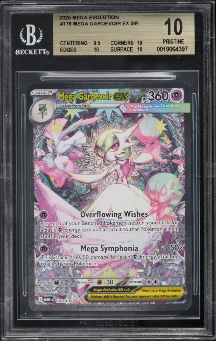 2025 Pokemon Mega Evolution SIR Mega Gardevoir EX #178 BGS 10 PRISTINE