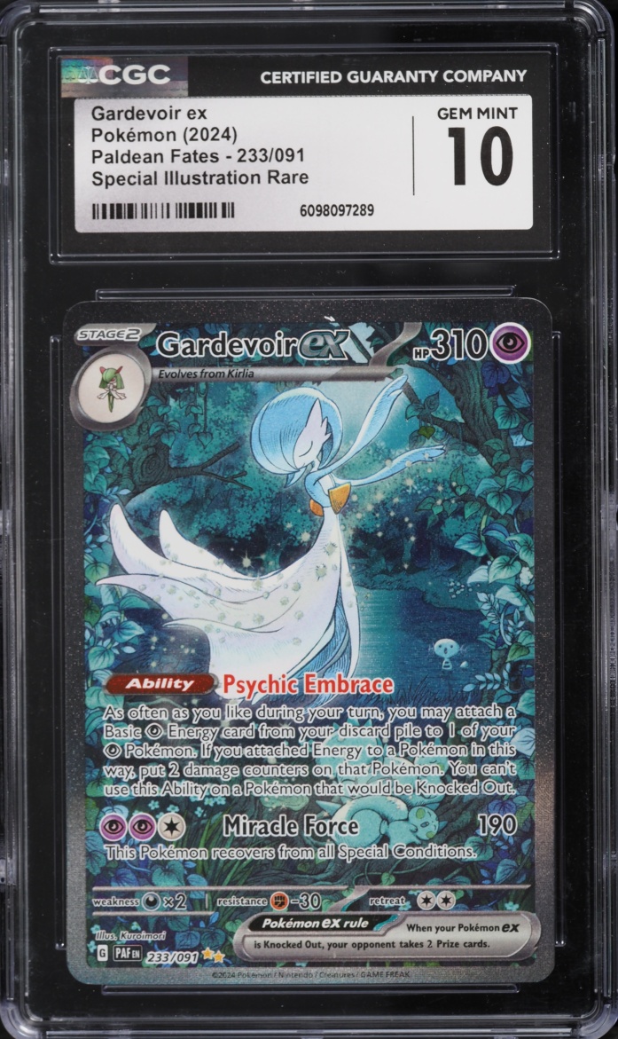 2024 Pokemon Scarlet & Violet Paldean Fates SIR Gardevoir ex #233 CGC 10 GEM MINT