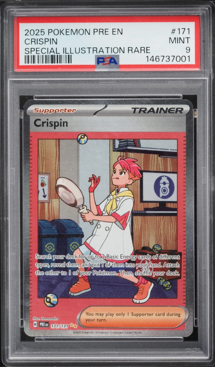 2025 Pokemon Scarlet & Violet Prismatic Evolutions SIR Crispin #171 PSA 9 MINT