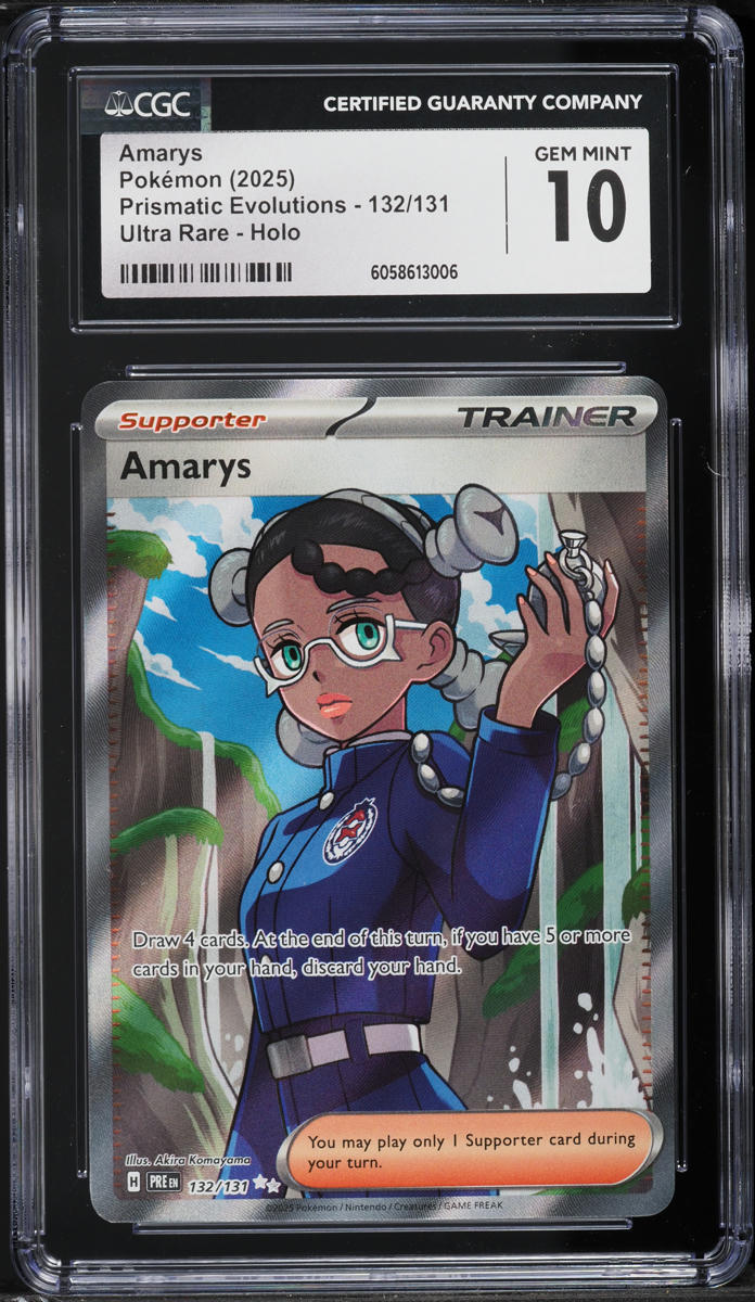 2025 Pokemon SV Prismatic Evolutions Full Art Amarys 132 CGC