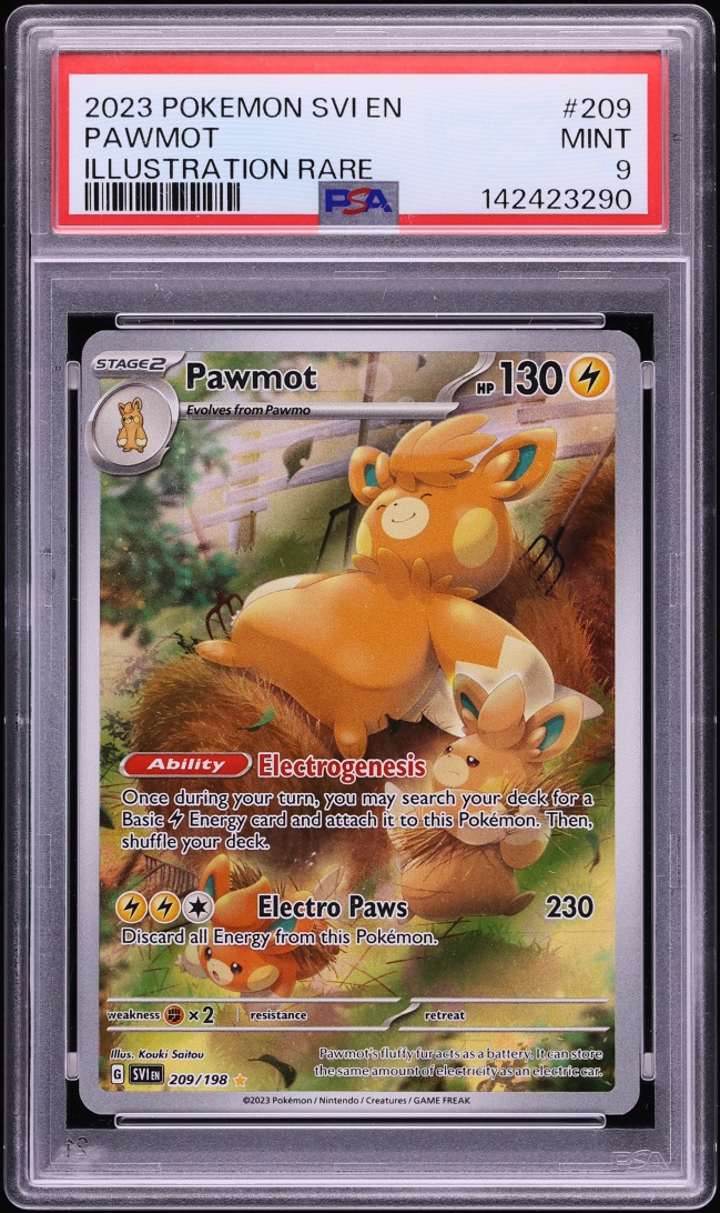 2023 Pokemon Scarlet & Violet IR Pawmot #209 PSA 9 MINT