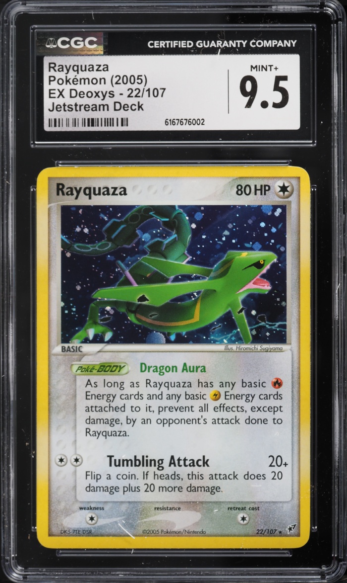 2005 Pokemon EX Deoxys Jetstream Deck Holo Rayquaza #22 CGC 9.5 MINT+
