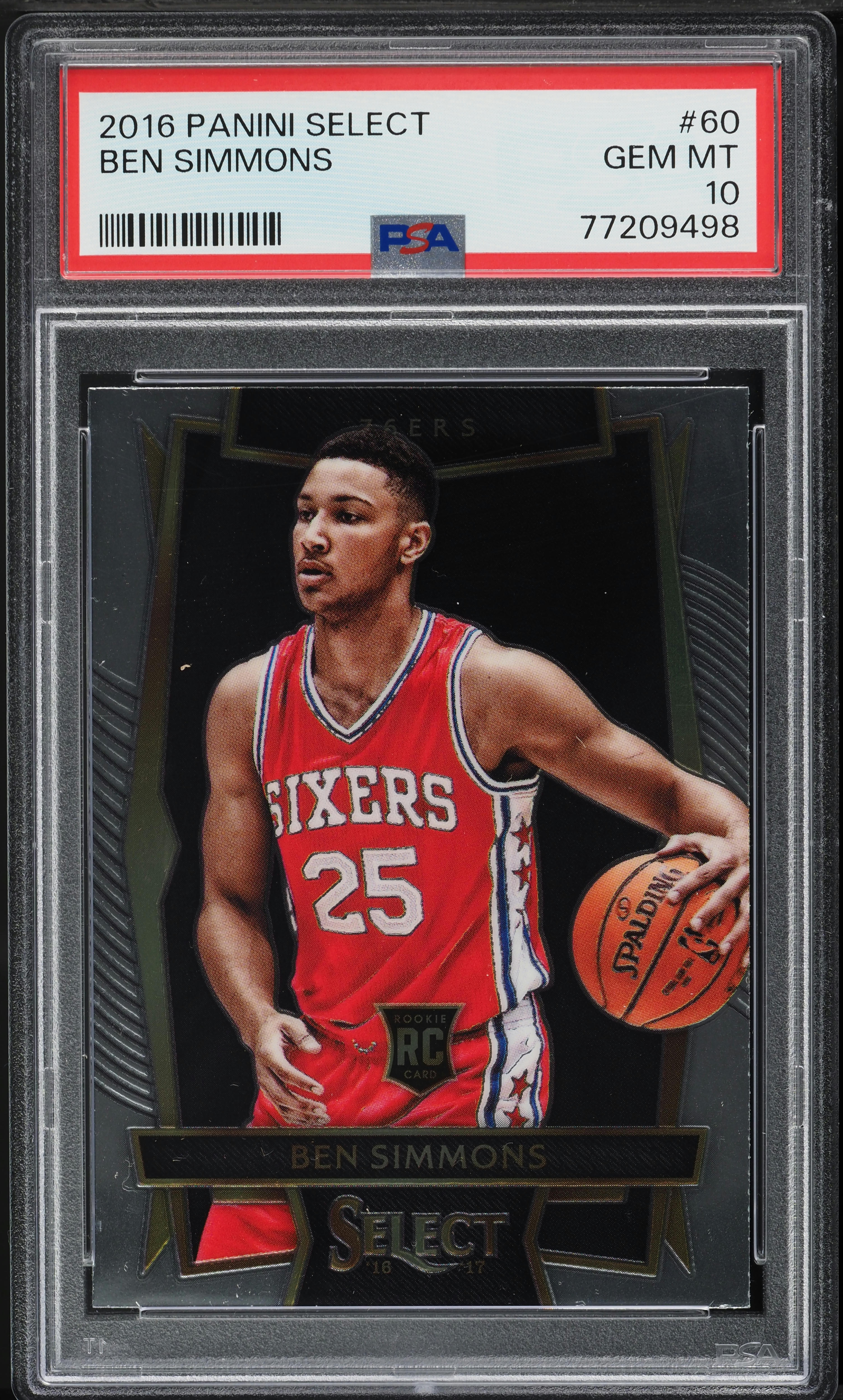 2016 Select Concourse Ben Simmons ROOKIE #60 PSA 10 GEM MINT on