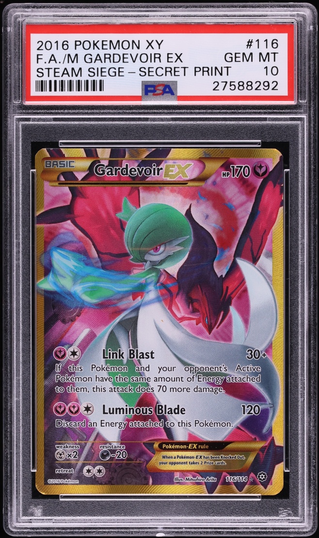 2016 Pokemon XY Steam Siege Full Art Gardevoir EX #116 PSA 10 GEM MINT
