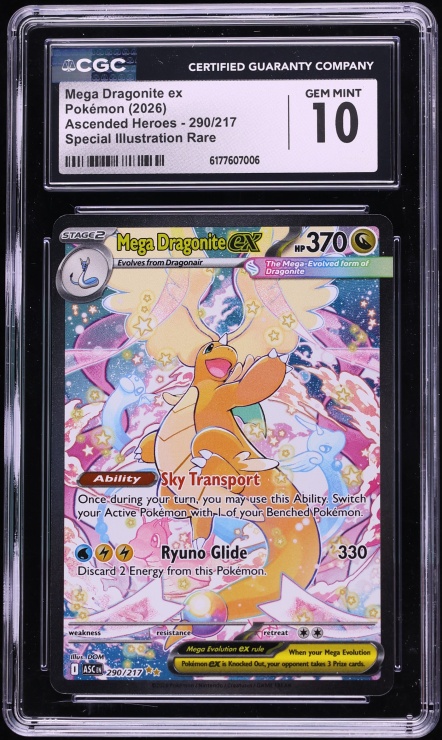 2026 Pokemon Mega Evolution Ascended Heroes SIR Mega Dragonite EX #290 CGC 10 GEM MINT