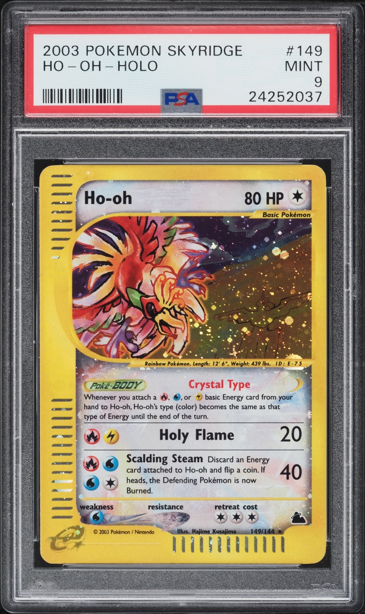 2003 Pokemon Skyridge Holo Crystal Ho-Oh #149 PSA 9 MINT