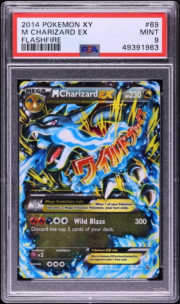 2014 Pokemon XY Flashfire M Charizard EX #69 PSA 9 MINT