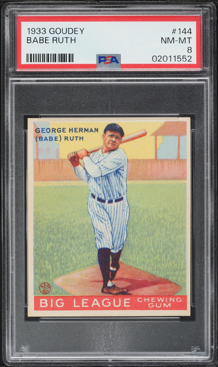 1933 Goudey Babe Ruth #144 PSA 8 NM-MT