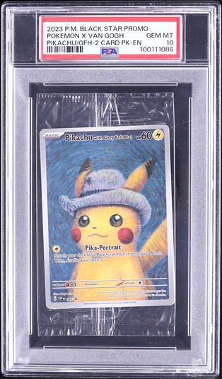 2023 Pokemon SV Black Star Promo Van Gogh Pikachu With Grey Felt
