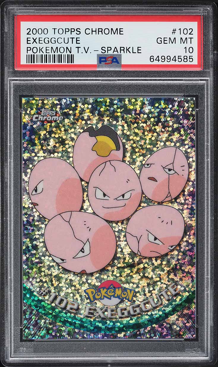 2000 Topps Pokemon Chrome Series 2 Sparkle Exeggcute #102 PSA 10 GEM MINT