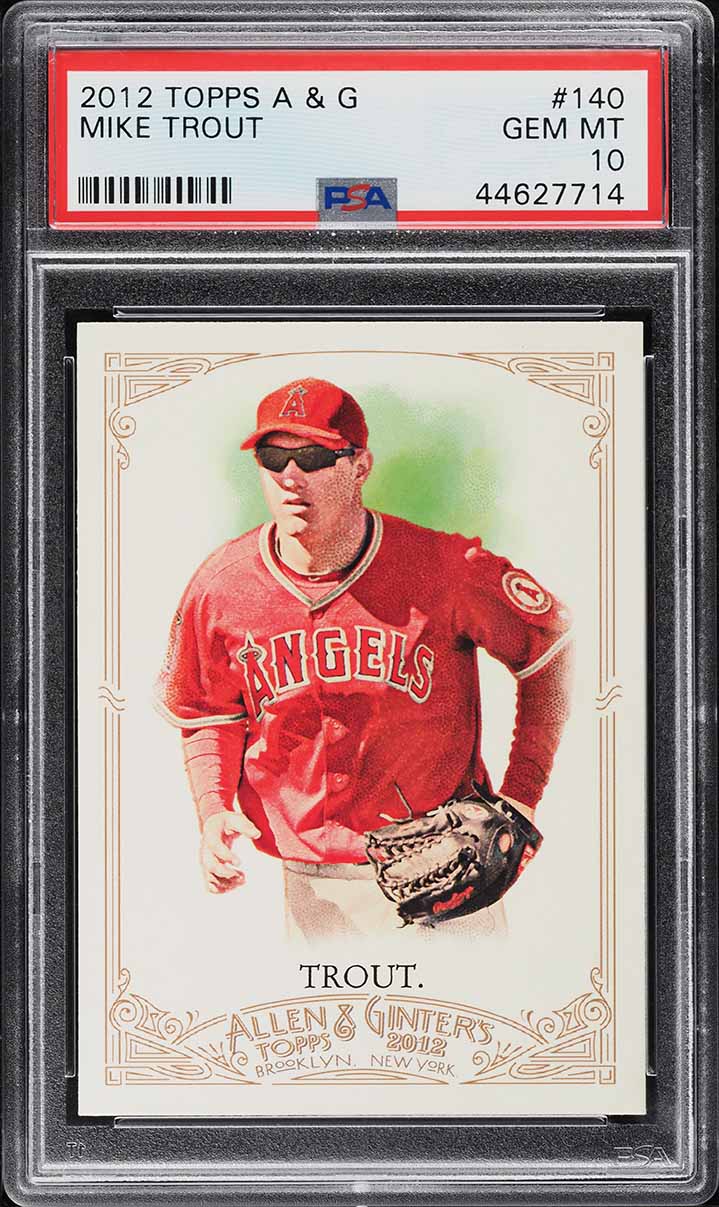 2012 Topps Chrome Sepia Refractor Mike Trout ROOKIE /75 #144 PSA 9