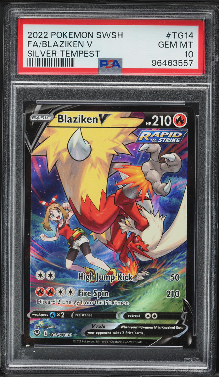 2022 Pokemon Sword & Shield Silver Tempest CHR Blaziken V #TG14 PSA 10 GEM MINT