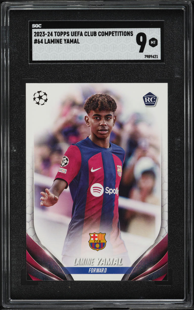 2023 Topps UEFA Club Competitions Lamine Yamal ROOKIE #64 SGC 9 MINT