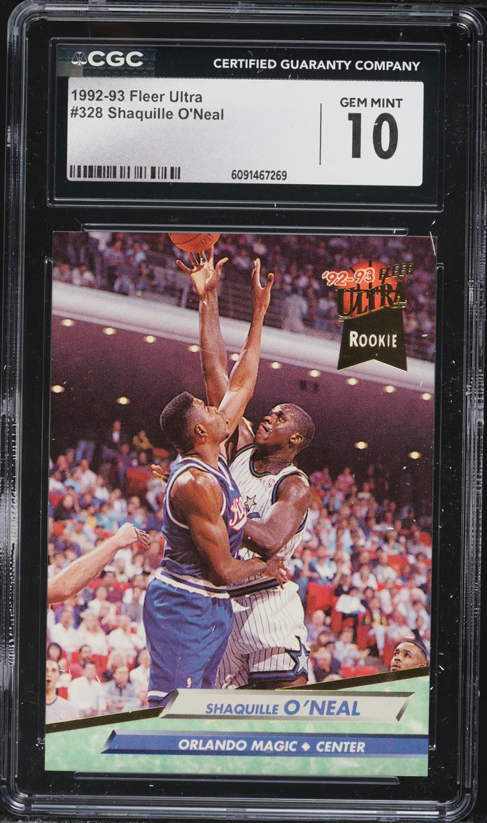 1992 Ultra Basketball Shaquille O'Neal ROOKIE #328 CGC 10 GEM MINT