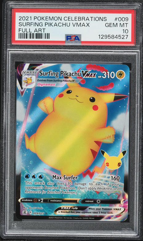 2021 Pokemon Sword & Shield Celebrations Full Art Surfing Pikachu