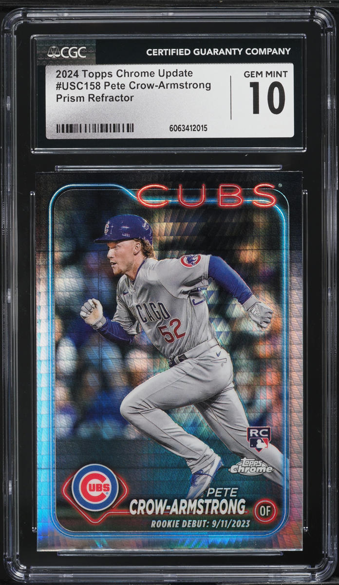 2024 Topps Chrome Update Prism Ref. Pete Crow-Armstrong ROOKIE #USC158 ...