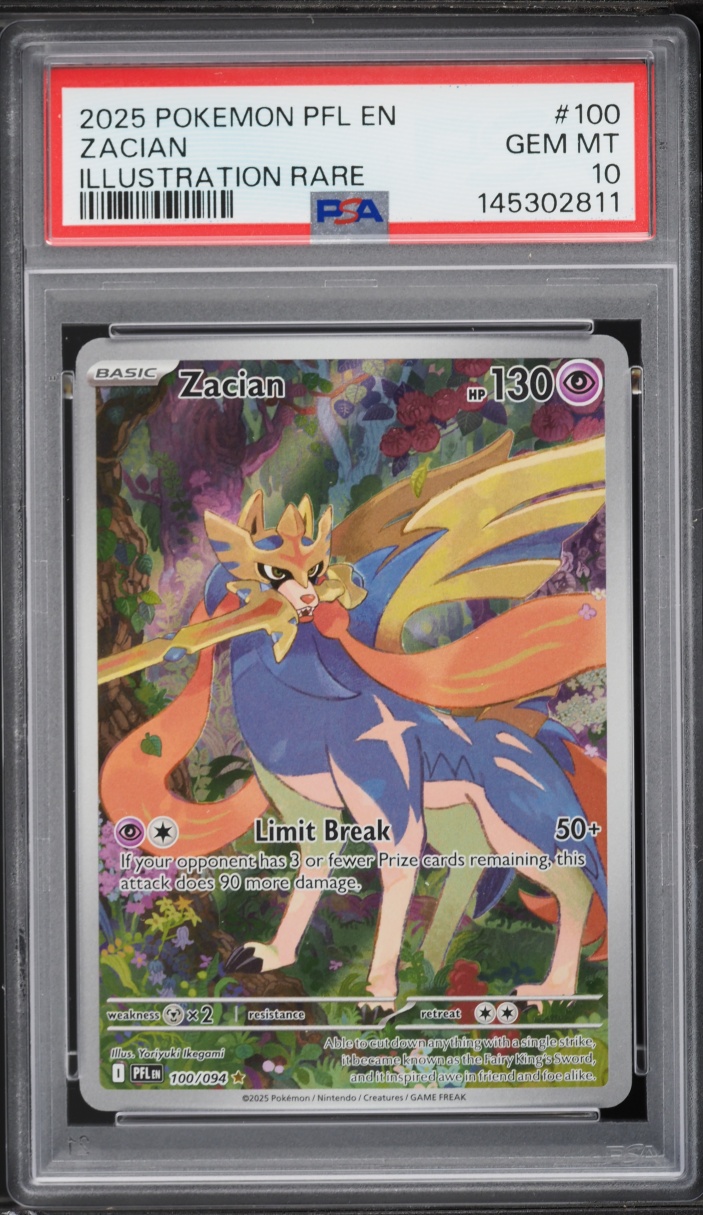 2025 Pokemon Mega Phantasmal Flames IR Zacian #100 PSA 10 GEM MINT