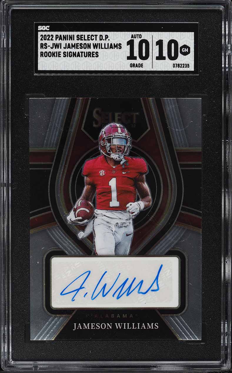 2022 Select Draft Picks Jameson Williams ROOKIE AUTO #RS-JWI SGC 10 GEM MINT