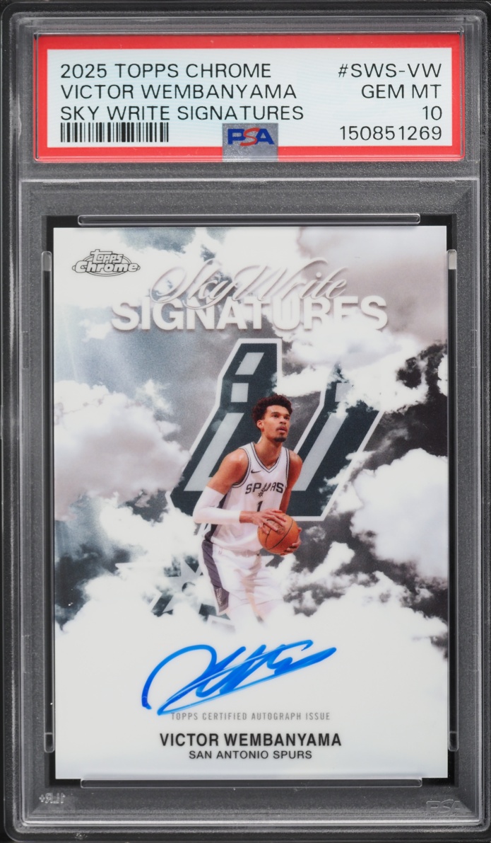 2025 Topps Chrome Sky Write Victor Wembanyama AUTO #SWS-VW PSA 10 GEM ...