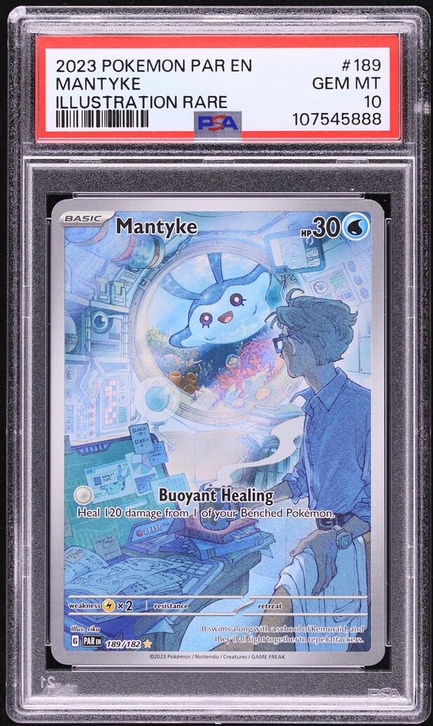 2023 Pokemon Scarlet & Violet Paradox Rift IR Mantyke #189 PSA 10 GEM MINT