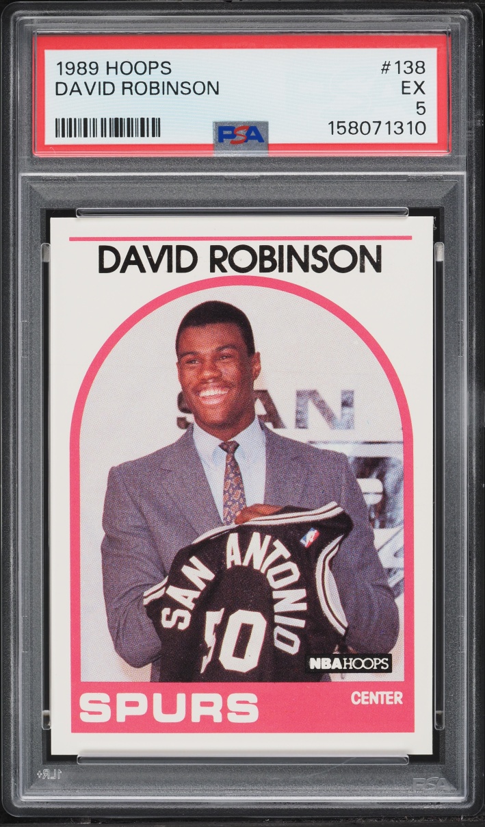 1989 Hoops David Robinson ROOKIE #138 PSA 5 EX