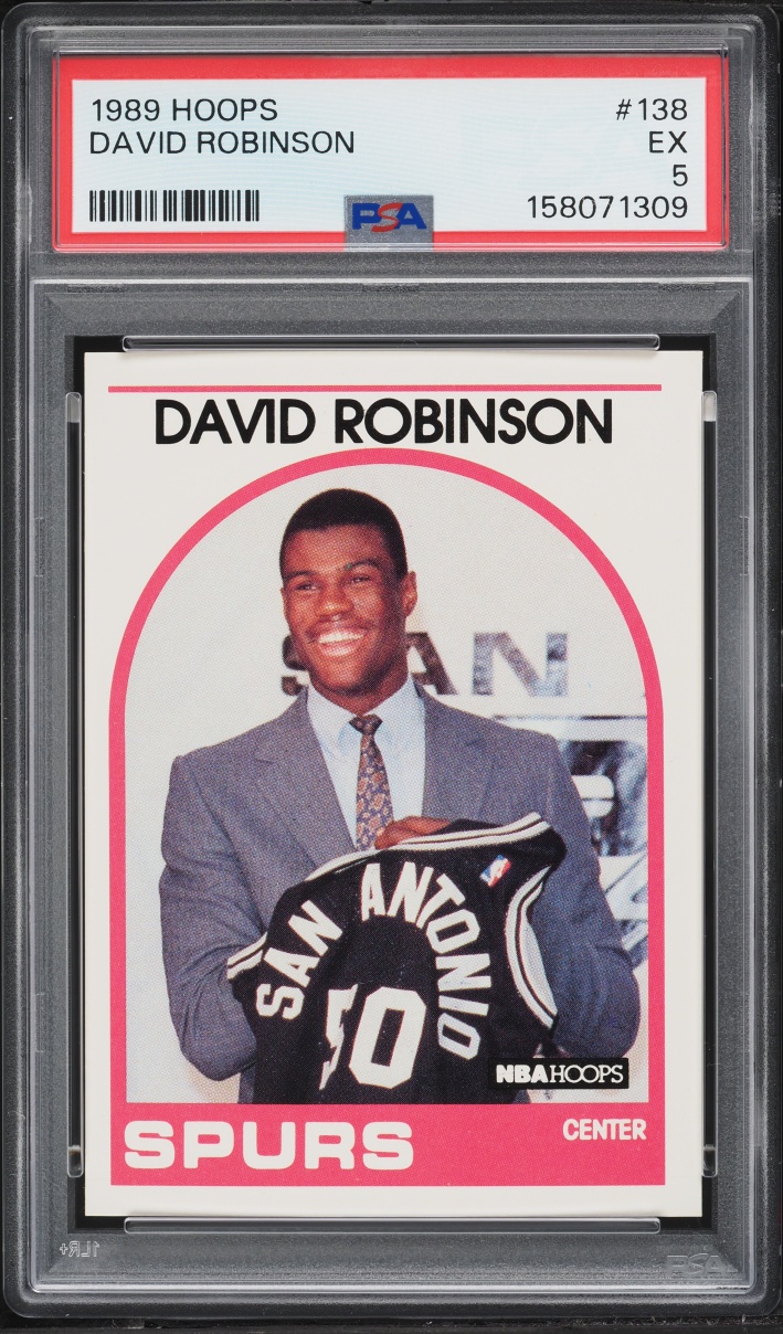 1989 Hoops David Robinson ROOKIE #138 PSA 5 EX
