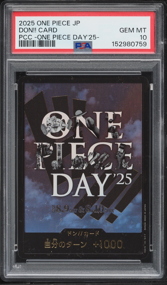 2025 One Piece Japanese Promo Premium Collection Day '25 Don!! Card PSA 10 GEM MINT