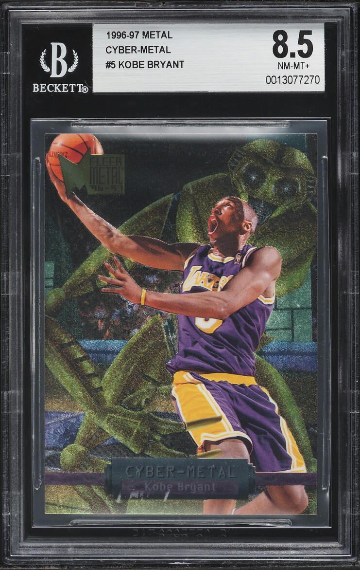1996 Metal Cyber-Metal Kobe Bryant ROOKIE #5 BGS 8.5 NM-MT+