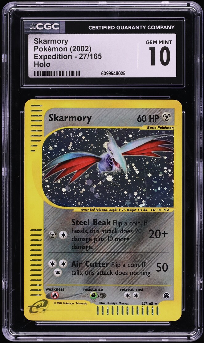 2002 Pokemon Expedition Holo Skarmory #27 CGC 10 GEM MINT