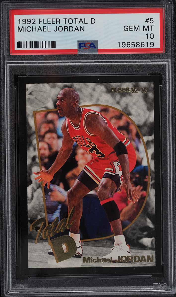 1992 Fleer Total D Michael Jordan #5 PSA 10 GEM MINT