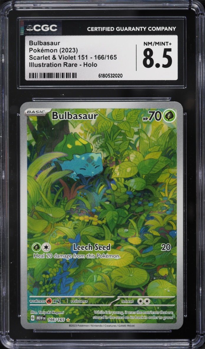 2023 Pokemon Scarlet & Violet 151 IR Bulbasaur #166 CGC 8.5 NM-MT+