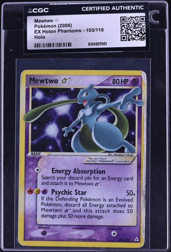 2001 Pokemon Japanese Expedition 1st Edition Holo Mewtwo #118 PSA