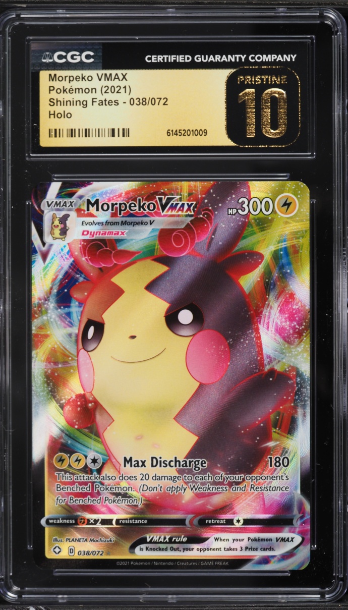 2021 Pokemon Sword & Shield Shining Fates Full Art Morpeko VMAX #38 CGC 10 PRISTINE