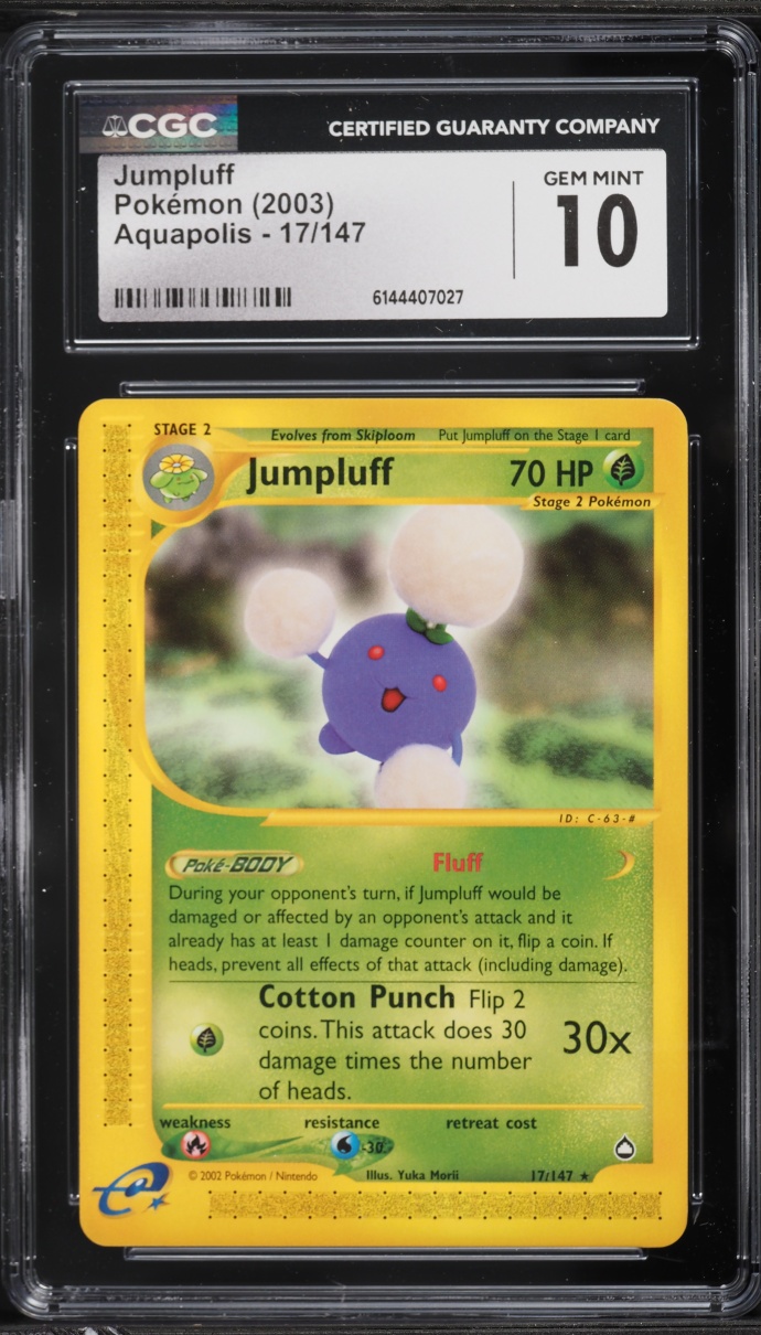 2003 Pokemon Aquapolis Jumpluff #17 CGC 10 GEM MINT