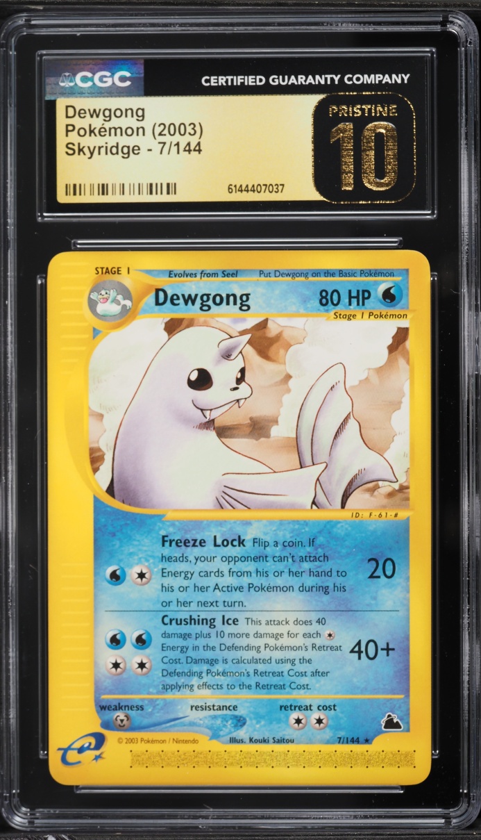 2003 Pokemon Skyridge Dewgong #7 CGC 10 PRISTINE