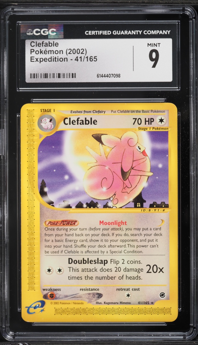 2002 Pokemon Expedition Clefable #41 CGC 9 MINT