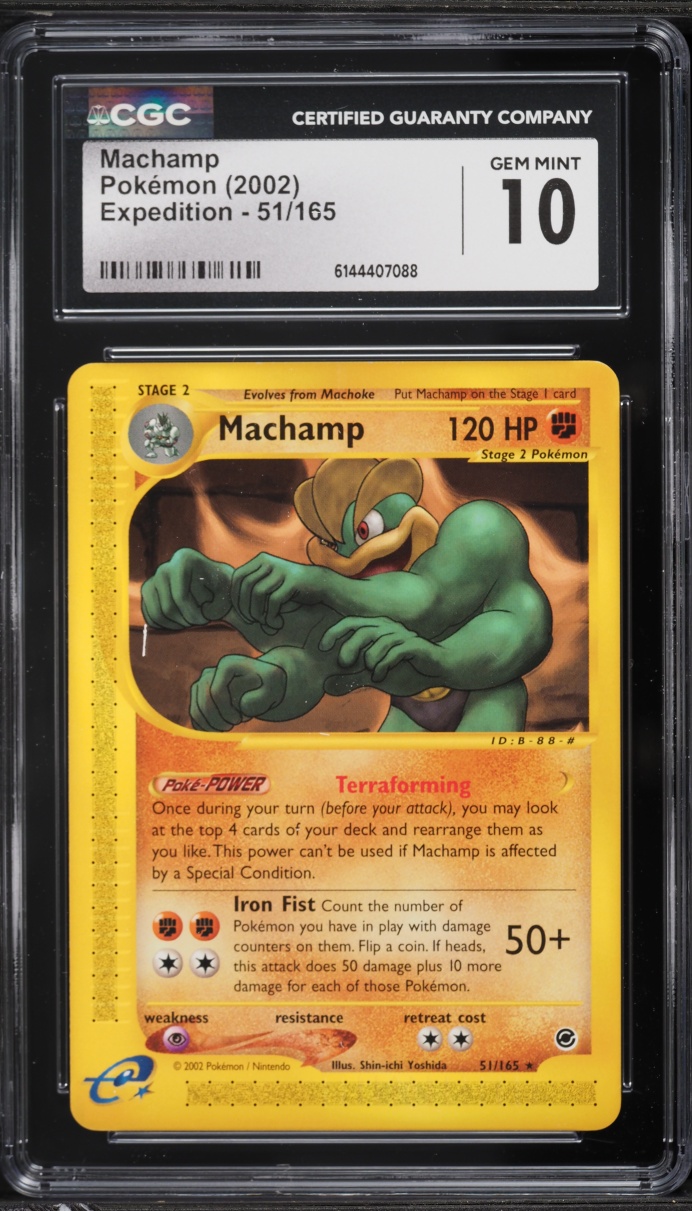2002 Pokemon Expedition Machamp #51 CGC 10 GEM MINT