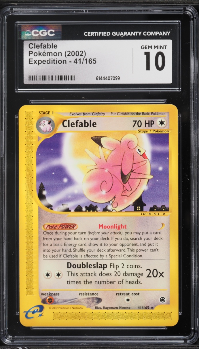 2002 Pokemon Expedition Clefable #41 CGC 10 GEM MINT
