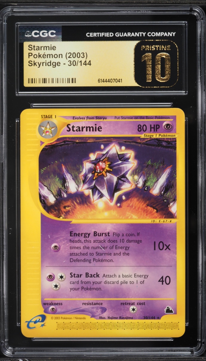 2003 Pokemon Skyridge Starmie #30 CGC 10 PRISTINE