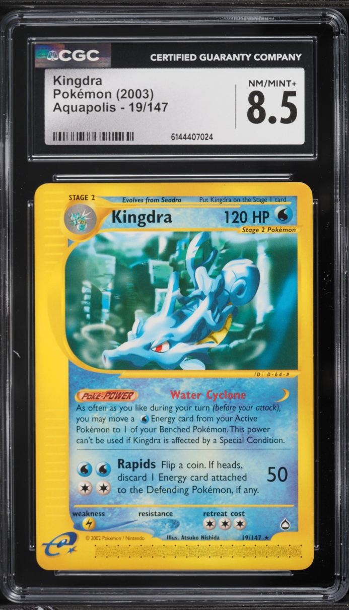 2003 Pokemon Aquapolis Kingdra #19 CGC 8.5 NM-MT+
