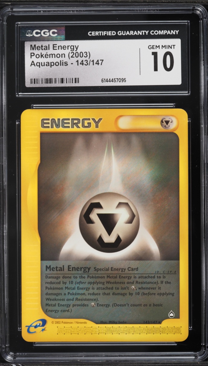 2003 Pokemon Aquapolis Metal Energy #143 CGC 10 GEM MINT