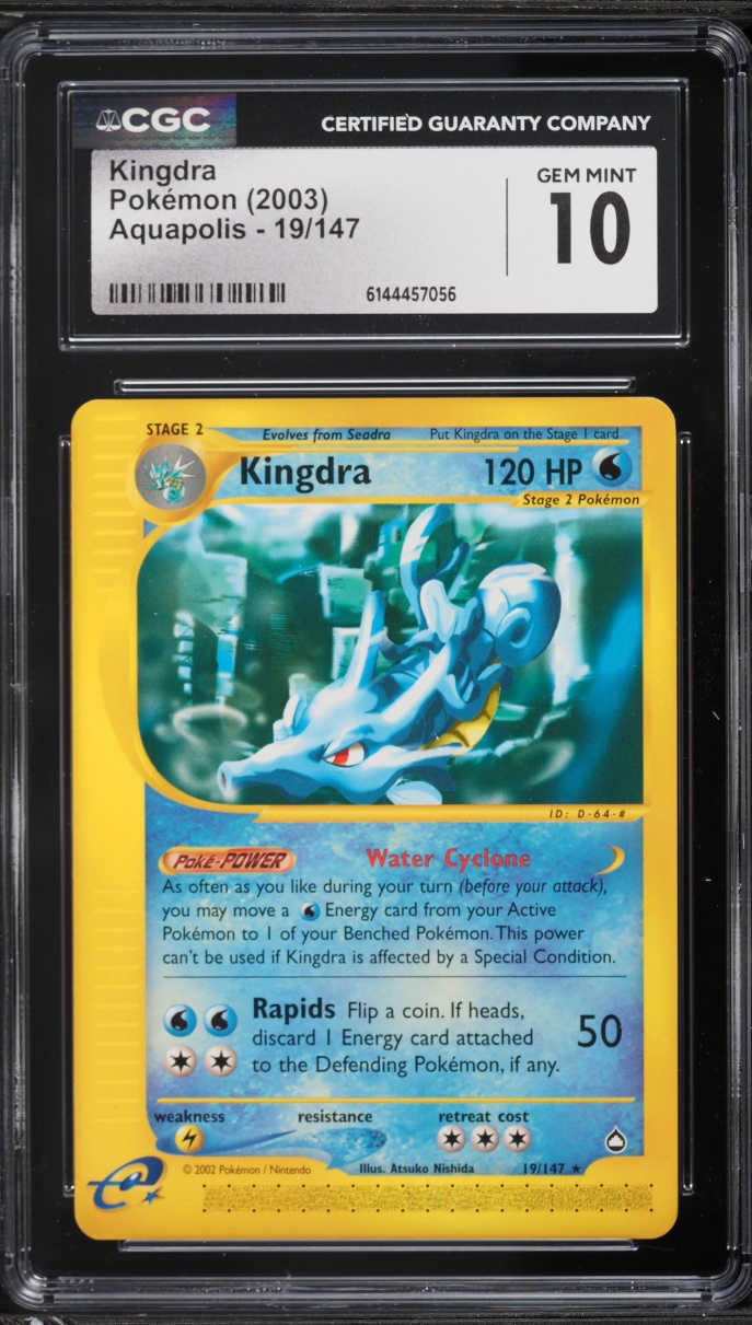 2003 Pokemon Aquapolis Kingdra #19 CGC 10 GEM MINT