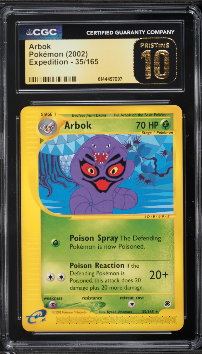 2002 Pokemon Expedition Arbok #35 CGC 10 PRISTINE