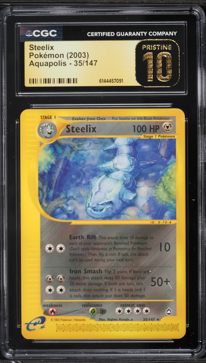 2003 Pokemon Aquapolis Steelix #35 CGC 10 PRISTINE