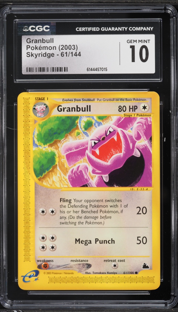 2003 Pokemon Skyridge Granbull #61 CGC 10 GEM MINT