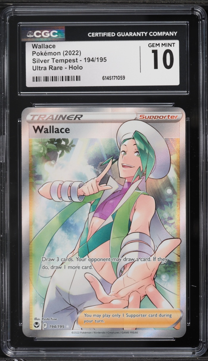 2022 Pokemon Sword & Shield Silver Tempest Full Art Wallace #194 CGC 10 GEM MINT