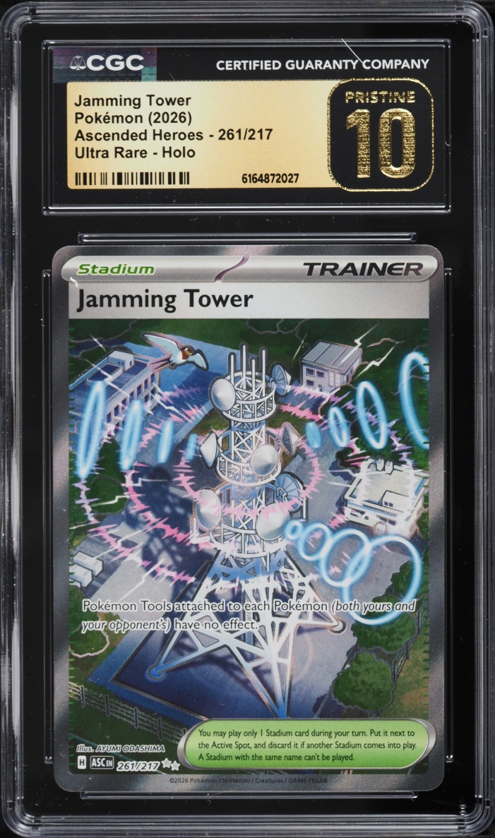 2026 Pokemon Mega Evolution Ascended Heroes Full Art Jamming Tower #261 CGC 10 PRISTINE