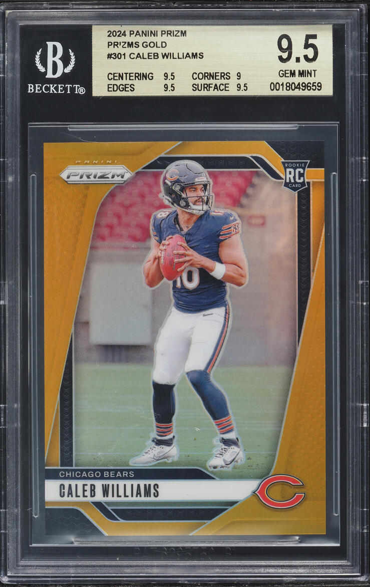 2024 Panini Prizm Gold Caleb Williams ROOKIE /10 #301 BGS 9.5 GEM MINT