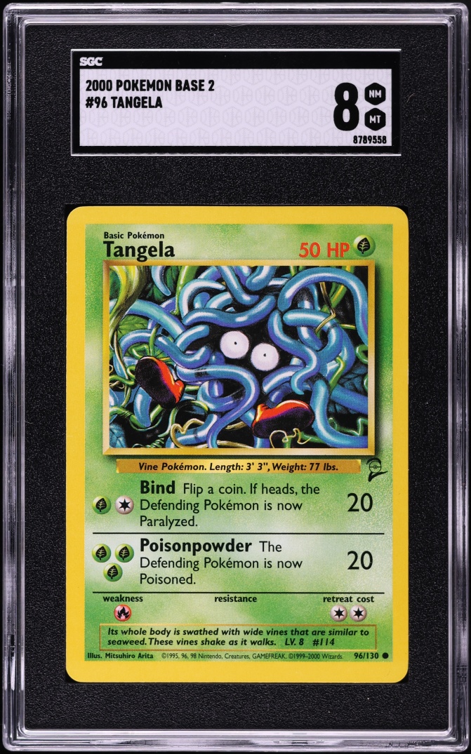 2000 Pokemon Base 2 Tangela #96 SGC 8 NM-MT